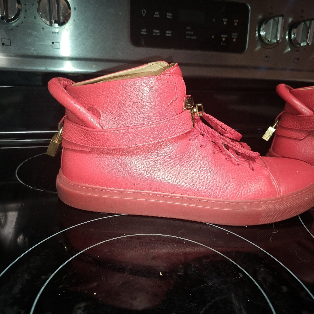 Buscemi Red Leather Sneakers